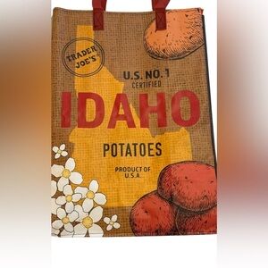 Trader Joe’s “Idaho Potatoes” Reusable Grocery Tote Bag – Double-Sided (NWT)